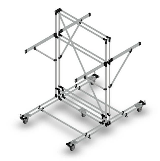 Ophangkar - dubbelzijdig 4 posities - 1800x1200mm - 80kg