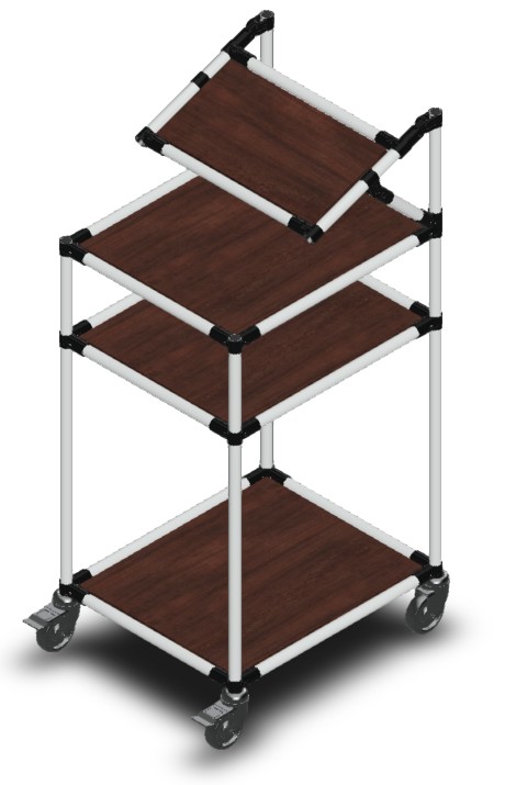 PC trolley met schuin plateau LF007 - 650x550mm - 150kg