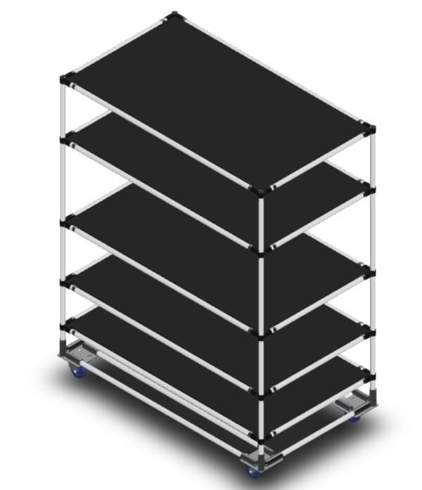 Etagewagen met 5 legborden LF014 - 1500x870mm - 250kg