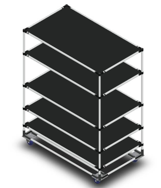 Etagewagen met 5 legborden LF014 - 1500x870mm - 250kg