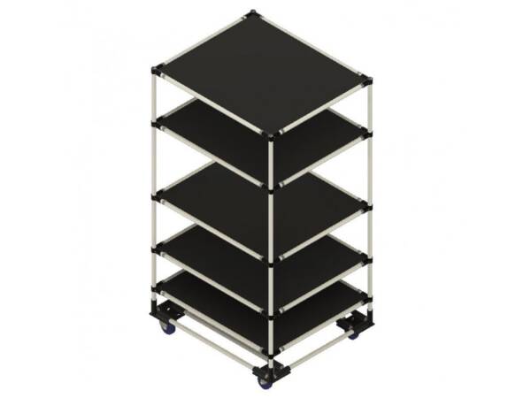 Etagewagen met 5 legborden LF015 - 950x800mm - 250kg