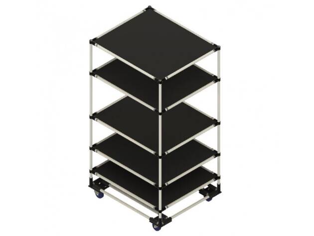Etagewagen met 5 legborden LF015 - 950x800mm - 250kg
