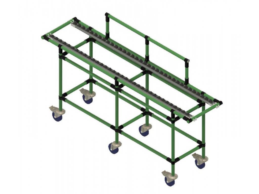 Verplaatsbare rollenbaan LF026 - 2000x400mm - 200kg