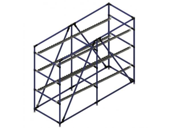 Doorrolstelling met 3 niveau's LF027 - 700x1500mm - 450kg