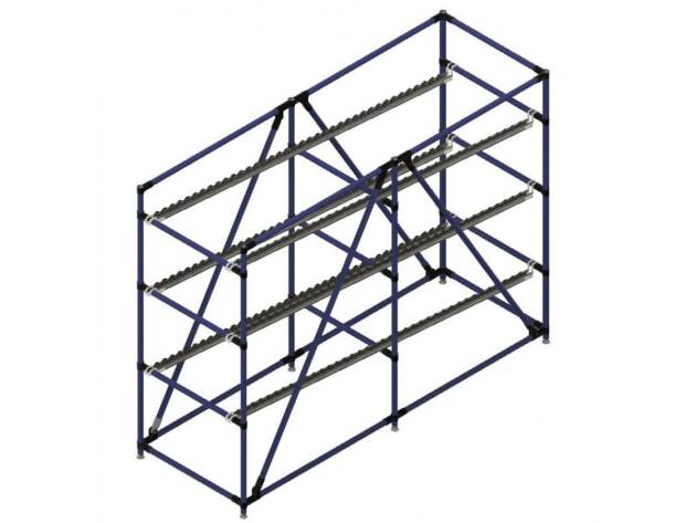Doorrolstelling met 3 niveau's LF027 - 700x1500mm - 450kg