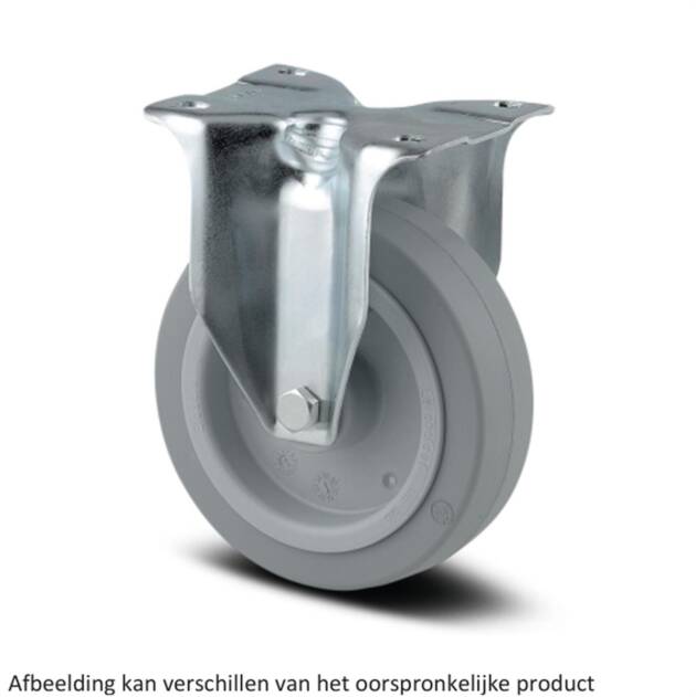 Bokwiel - TENTE 3478UFR100P62 - grijs rubber - dia 100mm - max 160 kg - 00000044