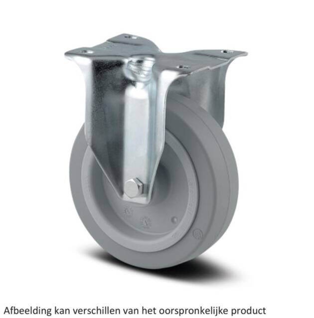 Bokwiel - TENTE 3478UFR125P62 - grijs rubber - dia 125mm - max 250 kg - 00026592