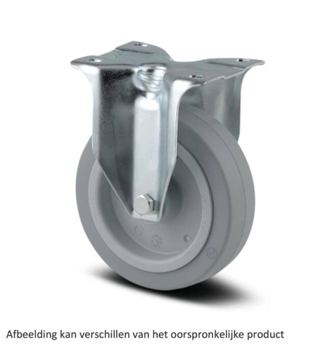 Bokwiel - TENTE 3478UFR160P63 - grijs rubber - dia 160mm - max 300 kg - 00005304