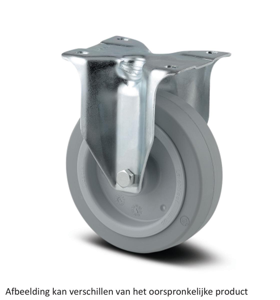 Bokwiel - TENTE 3478UFR160P63 - grijs rubber - dia 160mm - max 300 kg - 00005304