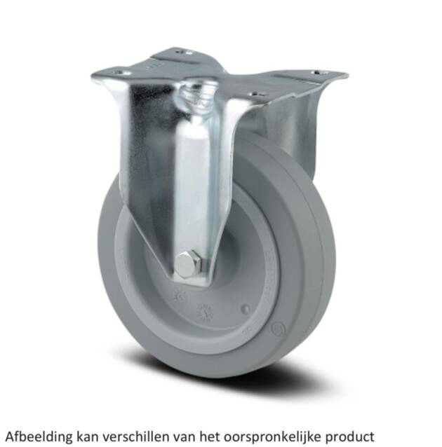 Bokwiel - TENTE 3478UFR125P62 - grijs rubber - dia 125mm - max 250 kg - 00026592