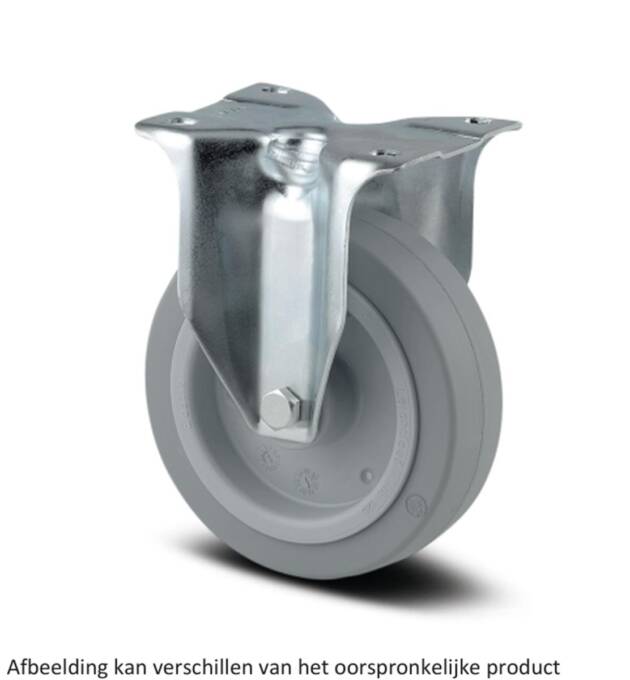 Bokwiel - TENTE 3478UFR200P63 - grijs rubber - dia 200mm - max 400 kg - 00000855