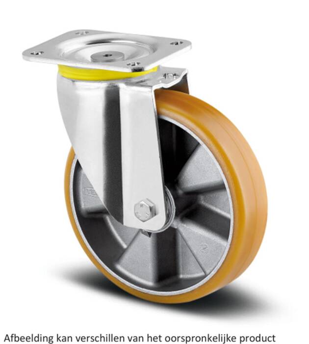 Zwaarlast zwenkwiel - TENTE 4680ITP160P63 - polyurethaan convex - dia 160mm - max 800 kg - 00837927