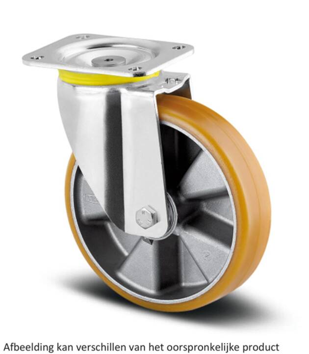 Zwaarlast zwenkwiel - TENTE 4680ITP200P63 - polyurethaan convex - dia 200mm - max 800 kg - 00837928