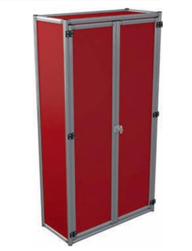 Folding door cabinet