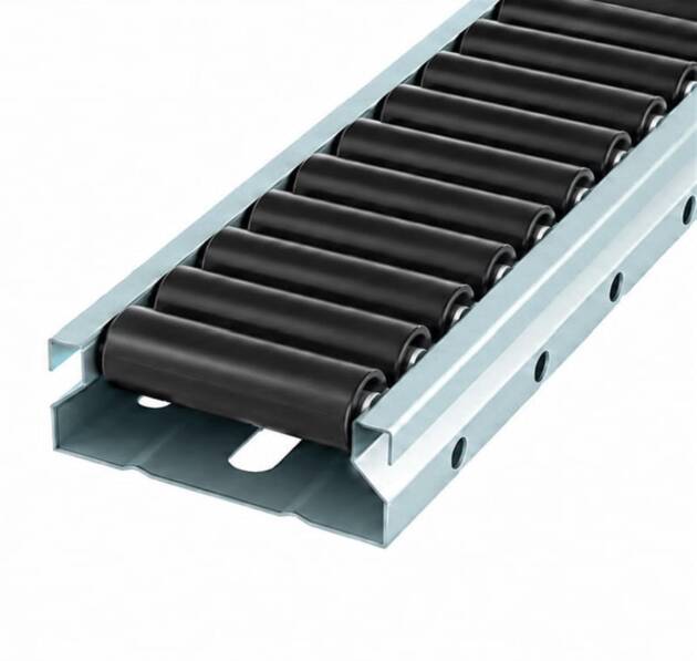 4m steel roller track 60 without holder, flat, black, ESD