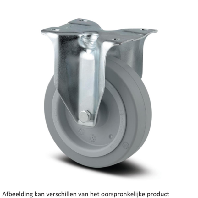 Bokwiel - TENTE 3478UFR100P62 - grijs rubber - dia 100mm - max 160 kg - 00000044