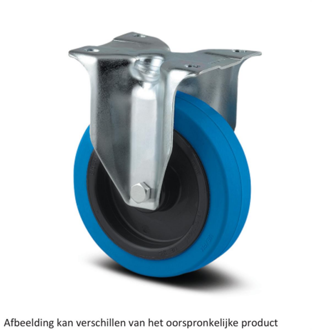 Bokwiel - TENTE 3478UFR125P62 - blauw rubber - dia 125mm - max 250 kg - 00004634