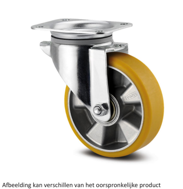 Zwenkwiel - TENTE 3470ITP160P63 cv - polyurethaan - dia 160mm - max 350 kg - 00303655