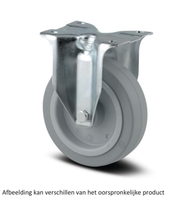 Bokwiel - TENTE 3478UFR125P62 - grijs rubber - dia 125mm - max 250 kg - 00026592