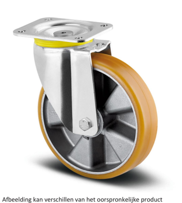 Zwaarlast zwenkwiel - TENTE 4680ITP160P63 - polyurethaan convex - dia 160mm - max 800 kg - 00837927