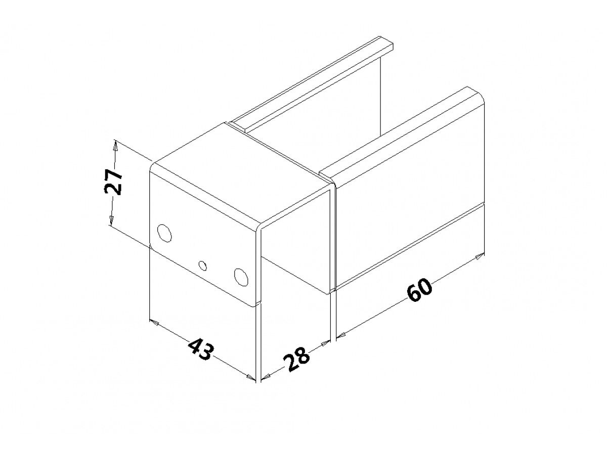Free run bracket 40mm