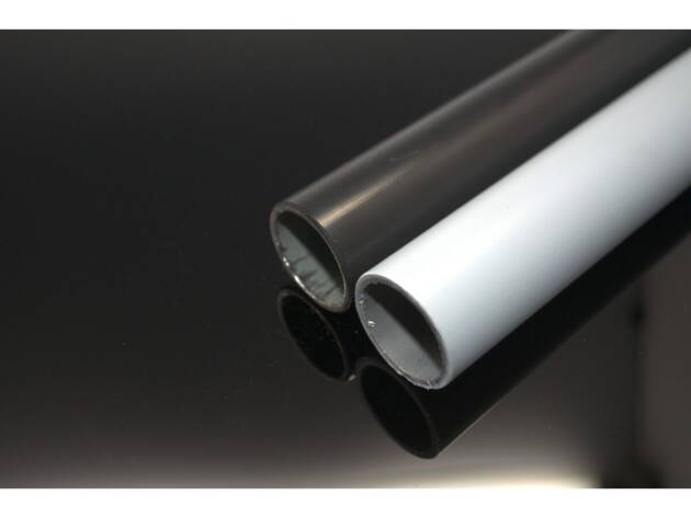 Stalen buis met zwarte ESD coating, 28mm, lengte 4m