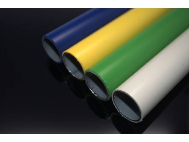 Stalen buis met witte coating, 28mm, lengte 4m