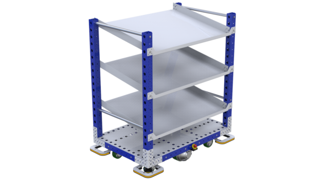 AGV etagewagen LF-041-0022 met 3 hellende lades - 1260x840mm - 1000kg