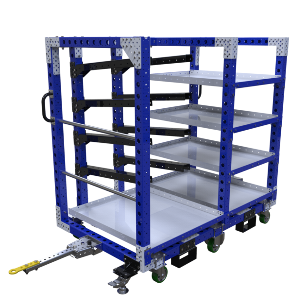 Kittingkar met lades en hangers LF-100-0650 - 1750x1050mm - 1000kg