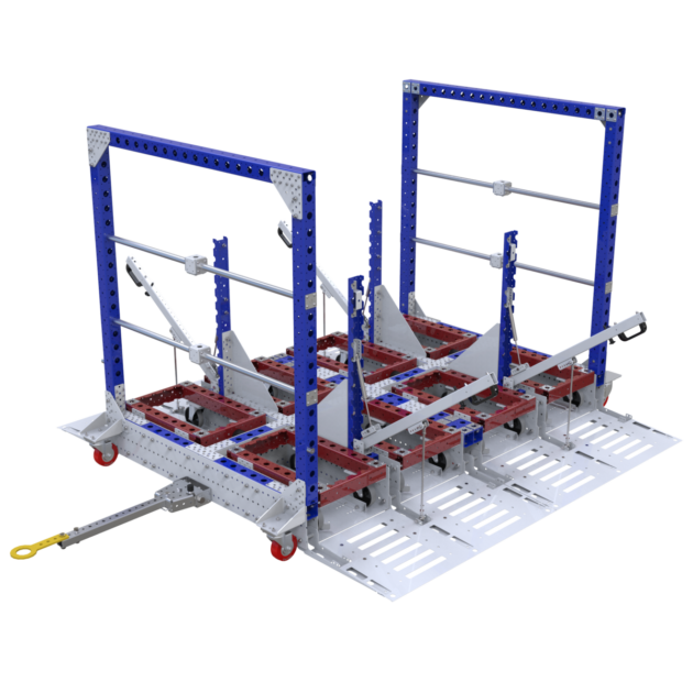 Moeder-dochter systeem voor 8 dollies - 2240x1470mm - 800kg