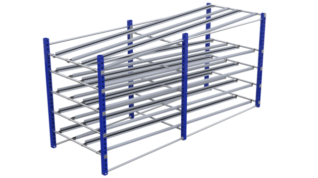 Doorrolstelling met 4 niveau's en retour LF-100-2074 - 1400x3990mm - 1950kg