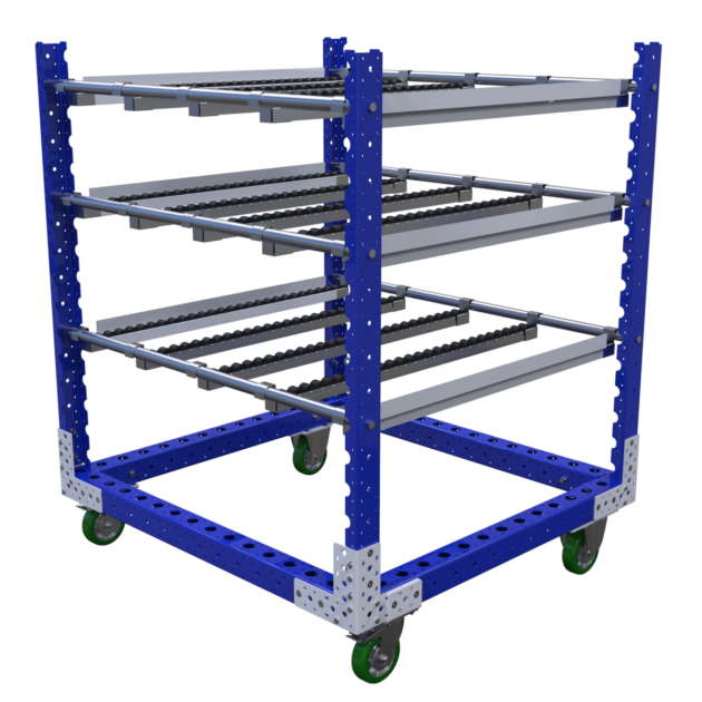 Doorrolstelling op wielen met 3 niveau's LF-100-4857 - 1120x1050mm - 180kg