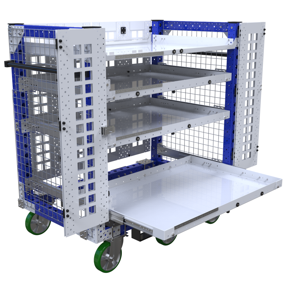 Etagewagen LF-100-5052 met 4 uitschuifbare lades - 1400x840mm - 600kg