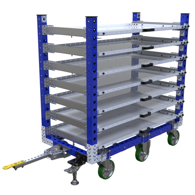 Etagewagen LF-100-6487 met 7 uitschuifbare lades - 1540x770mm - 785kg
