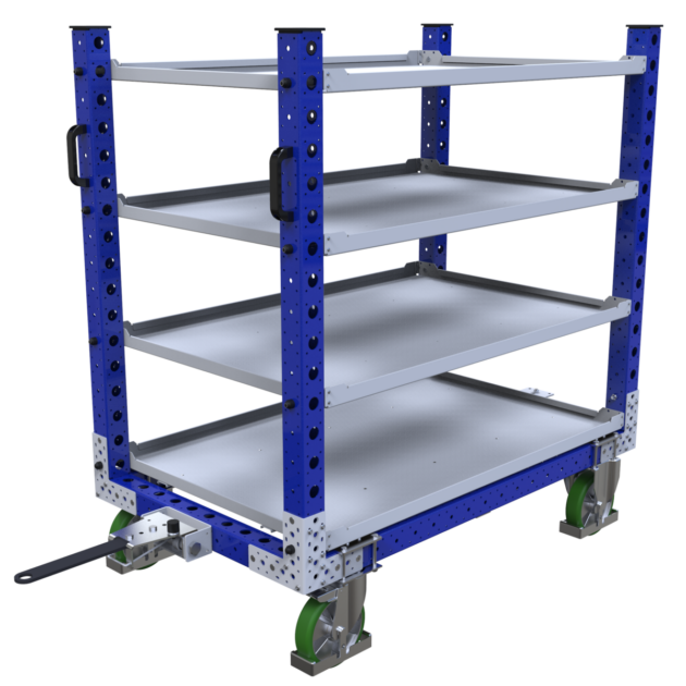 KLT kar LF-100-8305 met 4 lades - 1260x840 mm