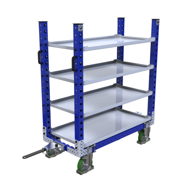 KLT kar LF-100-8306 met 4 lades - 1260x630mm