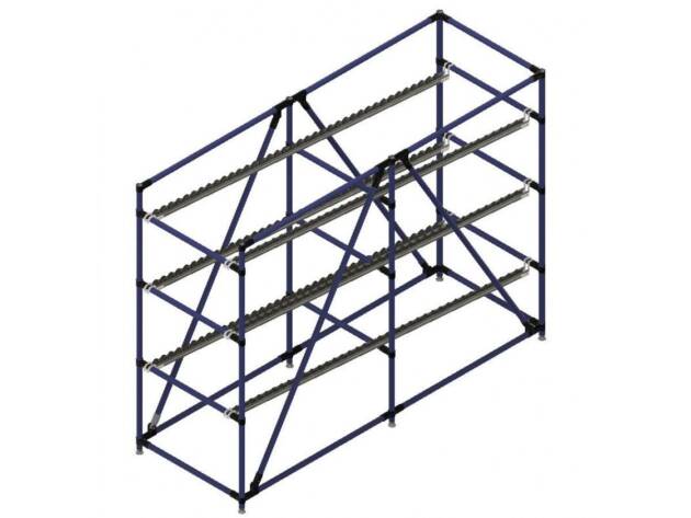Doorrolstelling met 3 niveau's LF027 - 700x1500mm - 450kg