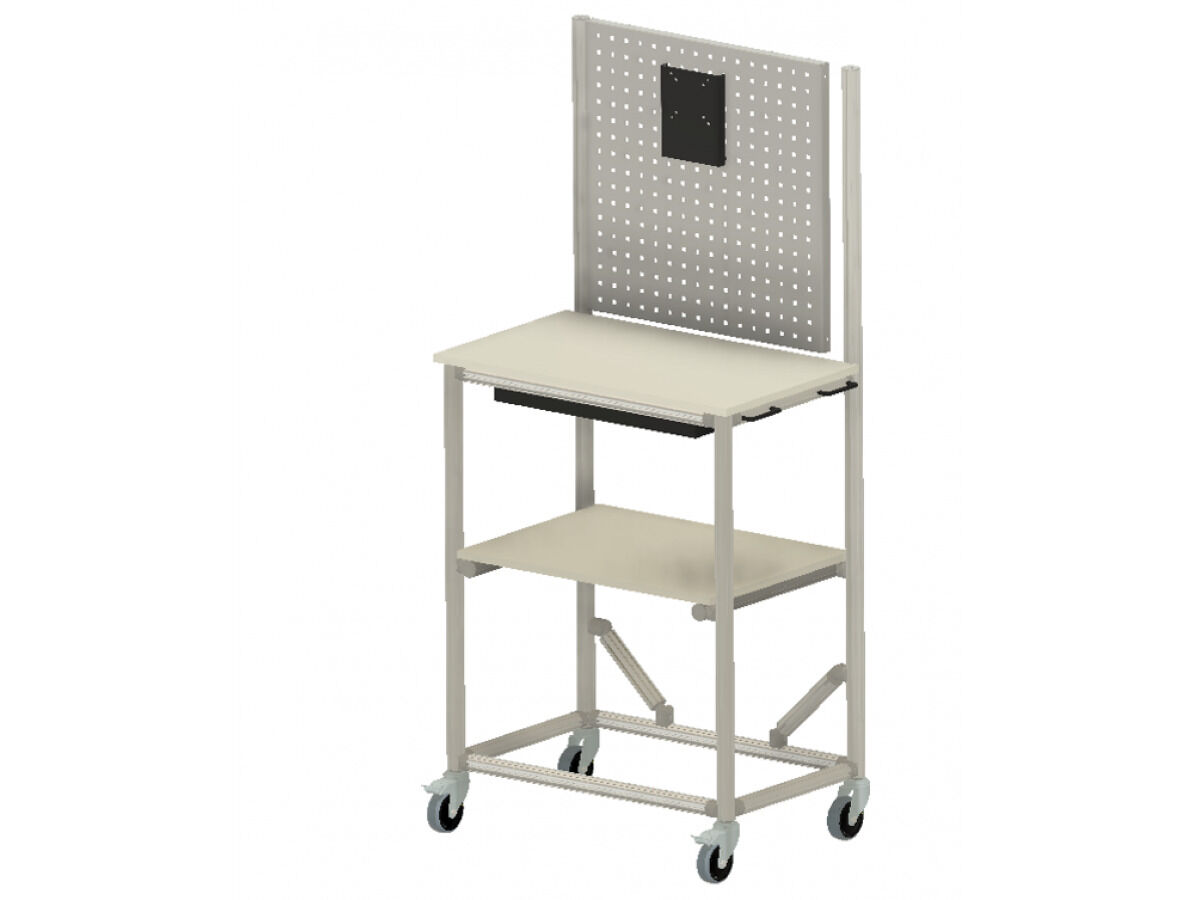 PC trolley met perfo paneel LF21170198-09E - 770x550mm - 200kg