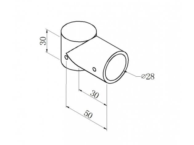 Black ABS plastic T-joint with end cap