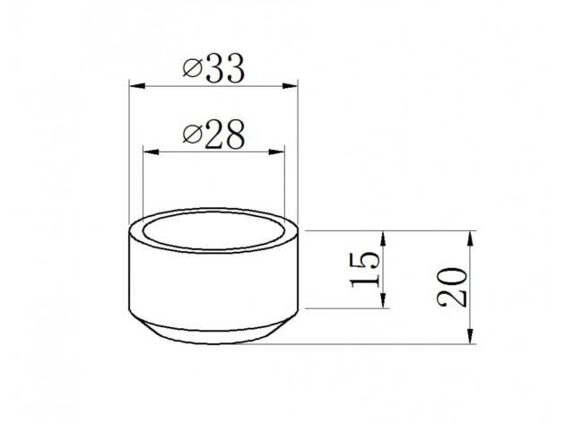 Black ABS plastic foot cap