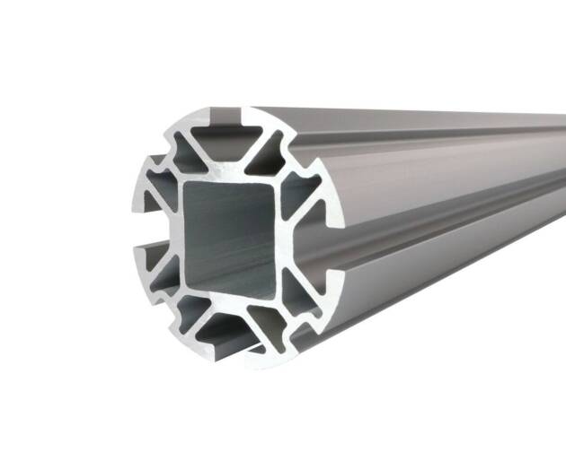 Aluminium profiel rond - dia 60mm - 8mm groef - NGP60