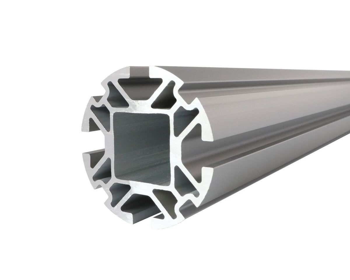 Aluminium profiel rond - dia 60mm - 8mm groef - NGP60