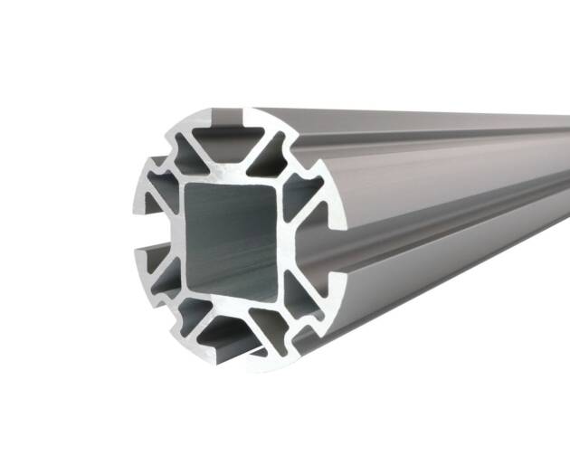 Aluminium profiel rond - dia 60mm - 8mm groef - NGP60
