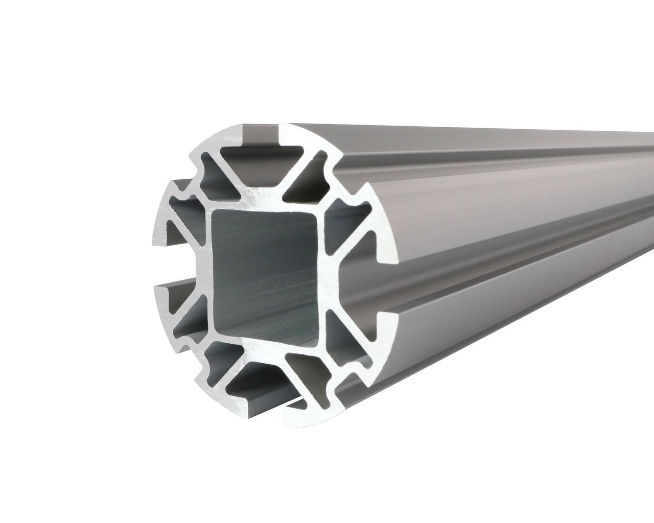 Aluminium profiel rond - dia 60mm - 8mm groef - NGP60