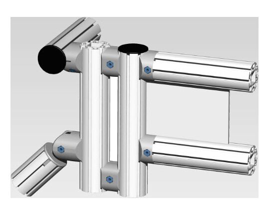 Aluminium profiel rond - dia 60mm - 8mm groef - NGP60