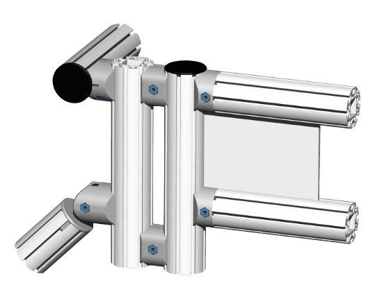 Aluminium profiel rond - dia 60mm - 8mm groef - NGP60
