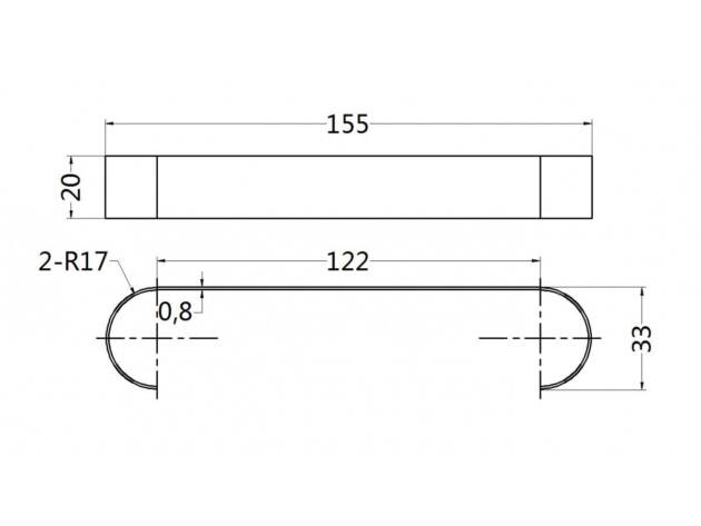 Rem voor rollenrail 40mm
