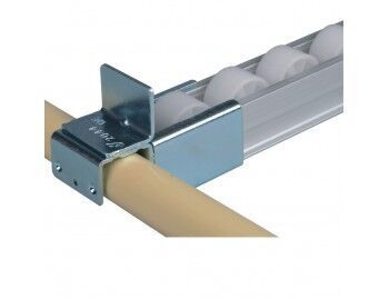 Ophangbeugel met stop - aluminium rollenrail 40mm