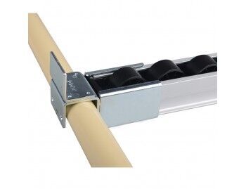 Ophangbeugel met stop - aluminium rollenrail 40mm