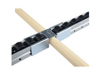 Ophangbeugel - koppelstuk met hellingshoek - aluminium rollenrail 40mm
